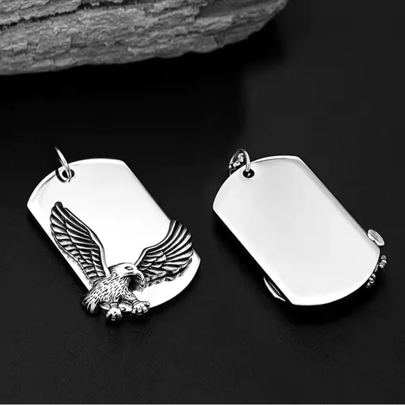 Silver Eagle Pendant Necklace - Picture 5 of 6